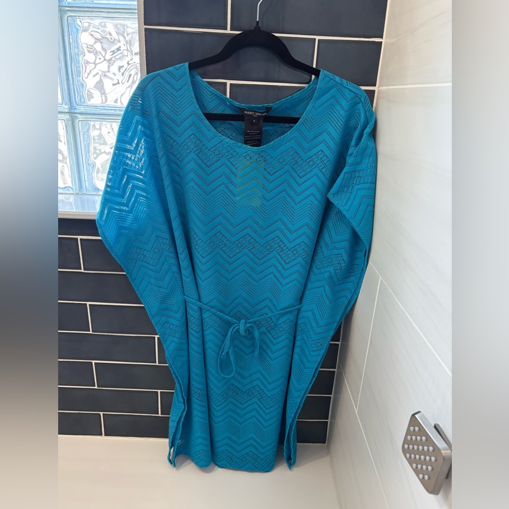 Mario Serrani Teal Women's Swim Cover-Up